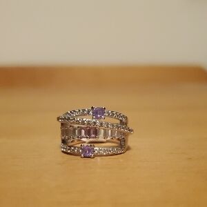 NWT Lab Quartz And Chalvedony Gemstone Multi-Row Ring